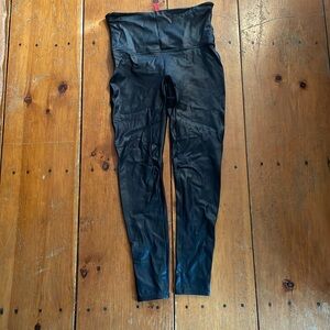 Spanx faux leather leggings XL
